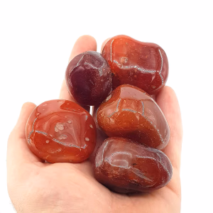 Karnelyan Akik Tambur - Orijinal Şifalı Kristal - Görsel 2