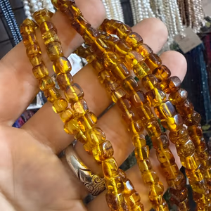 Kehribar Dizi 5x5 Küp - Orijinal Şifalı Kristal - Görsel 1