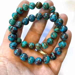 Krizokol Bileklik 10 mm - Orijinal Şifalı Kristal - Görsel 1