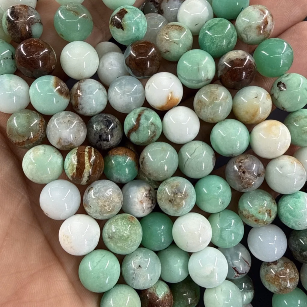 Krizoprast Dizi 10 mm İncele ve Satın Al Krizoprast Dizi 10 mm - Orijinal Doğal Taş ve Şifa Kristali Görsel 1