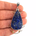 Lapis Lazuli Kolye Ucu (Gümüş) Orijinal Kristal Detay Görseli 2