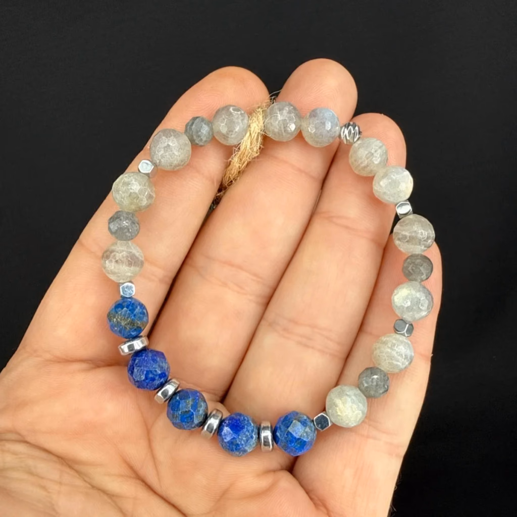 Lapis Lazuli / Labradorit Faset Bileklik 8 mm İncele ve Satın Al Lapis Lazuli / Labradorit Faset Bileklik 8 mm - Orijinal Doğal Taş ve Şifa Kristali Görsel 1