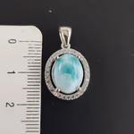 Larimar Kolye Ucu (Gümüş) Orijinal Kristal Detay Görseli 2