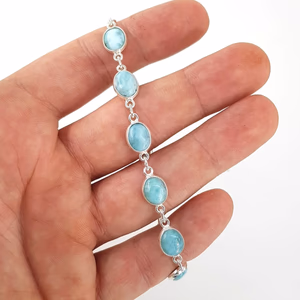 Larimar Künye (Gümüş) - Orijinal Şifalı Kristal - Görsel 2
