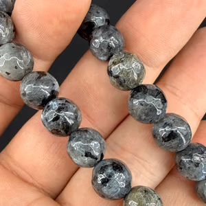 Larvakit Dizi Faset 10mm - Orijinal Şifalı Kristal - Görsel 1