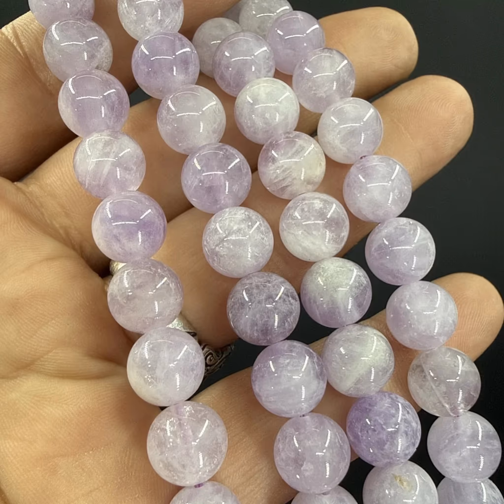 Lavander Dizi 10 mm - Orijinal Doğal Taş ve Şifa Kristali Görsel 1