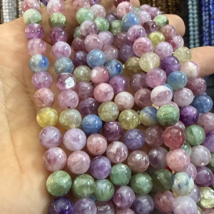 Lepidolit Multıcolor Dizi 8 mm - Orijinal Şifalı Kristal - Görsel 1