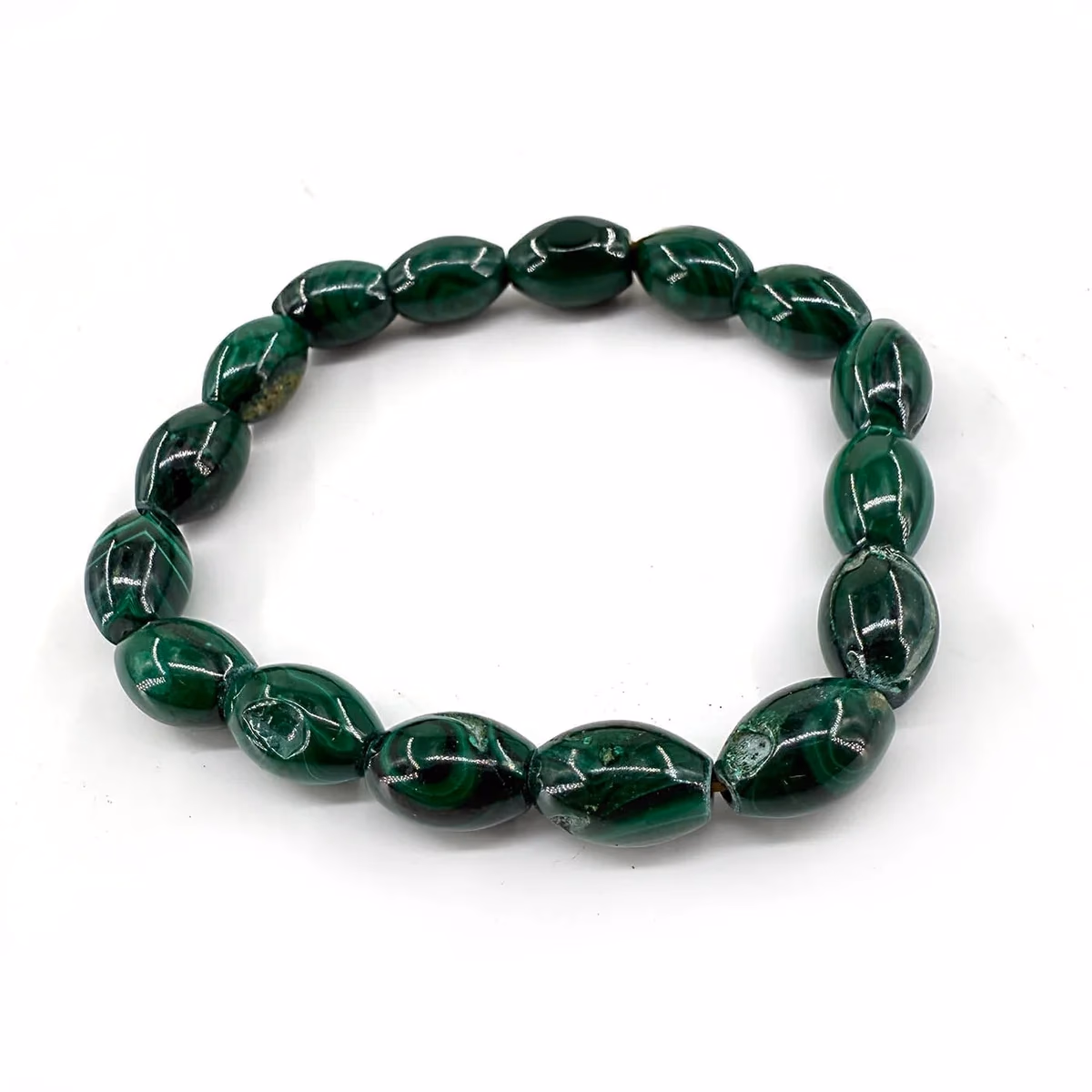 Malakit Arpa Bileklik 8x13mm