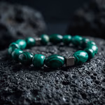 Malakit Bileklik 8mm AAA Orijinal Kristal Detay Görseli 1