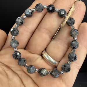 Mistik Merlinit Faset Bileklik 8mm * - Orijinal Şifalı Kristal - Görsel 1