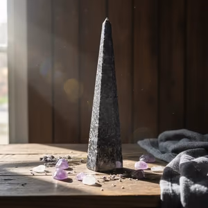 Mistik Merlinit Obelisk - Orijinal Şifalı Kristal - Görsel 1