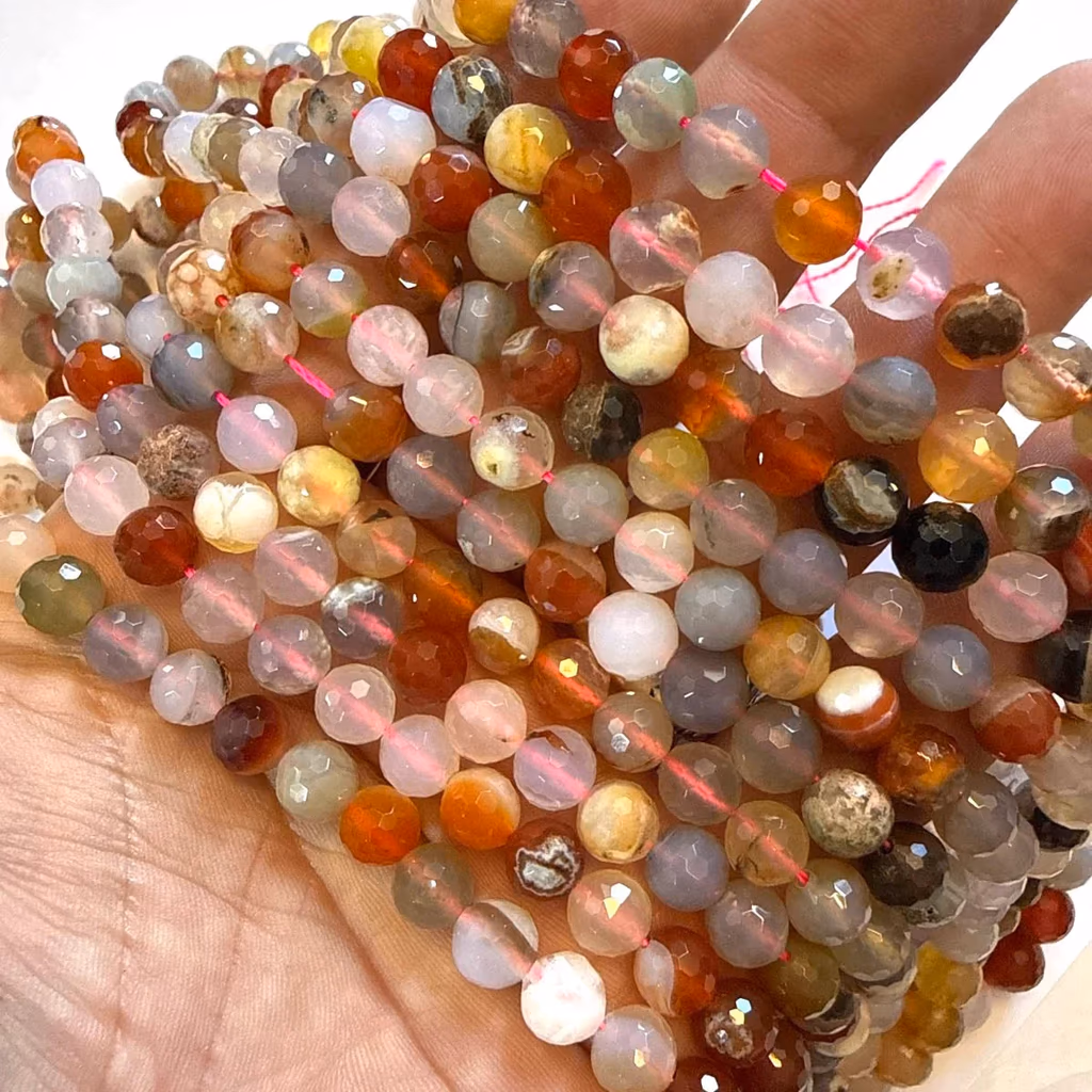 Mix Akik Dizi Faset 8 mm İncele ve Satın Al Mix Akik Dizi Faset 8 mm - Orijinal Doğal Taş ve Şifa Kristali Görsel 1