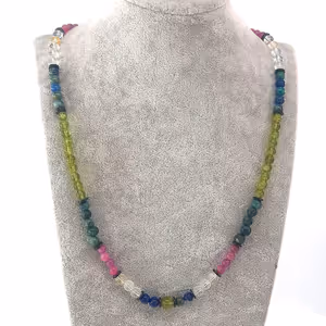 Mix Kolye Yakut, Zümrüt, Safir, Zeberced, Topaz - Orijinal Şifalı Kristal - Görsel 2