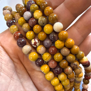 Mokait Jasper Dizi 8 mm - Orijinal Şifalı Kristal - Görsel 1