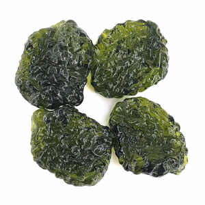 Moldovit Ham Taş (Meteorit) - Orijinal Şifalı Kristal - Görsel 1