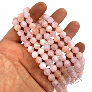 Morganit Pembe Dizi 8mm - Orijinal Şifalı Kristal - Görsel 1