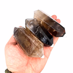 Morion Kuvars Çift Uçlu Obelisk - Orijinal Şifalı Kristal - Görsel 1