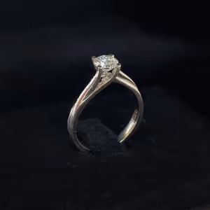 Mozanit Yüzük Tektaş (Gümüş) - Orijinal Şifalı Kristal - Görsel 2