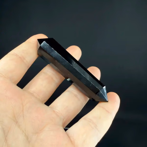Obsidiyen Vogel Kristali 12 Faset 8cm - Orijinal Şifalı Kristal - Görsel 2