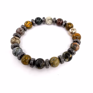 Ocean Jasper Bileklik 10mm - Orijinal Şifalı Kristal - Görsel 1