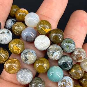 Ocean Jasper Dizi 10mm - Orijinal Şifalı Kristal - Görsel 1