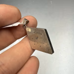 Oltu Taşı Kolye Ucu Gümüş Orijinal Kristal Detay Görseli 2