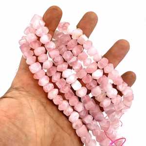 Pembe Kuvars Amorf Dizi 10mm - Orijinal Şifalı Kristal - Görsel 1
