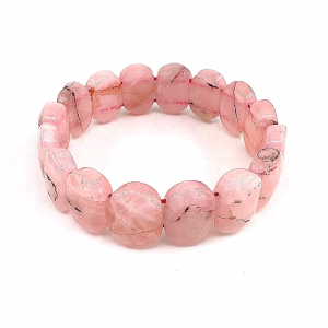 Pembe Kuvars Bileklik Rolex AA - Orijinal Şifalı Kristal - Görsel 1