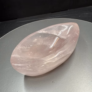 Pembe Kuvars Kase 8x16 cm - Orijinal Şifalı Kristal - Görsel 1