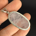 Pembe Kuvars Kolye Ucu Gümüş Orijinal Kristal Detay Görseli 2
