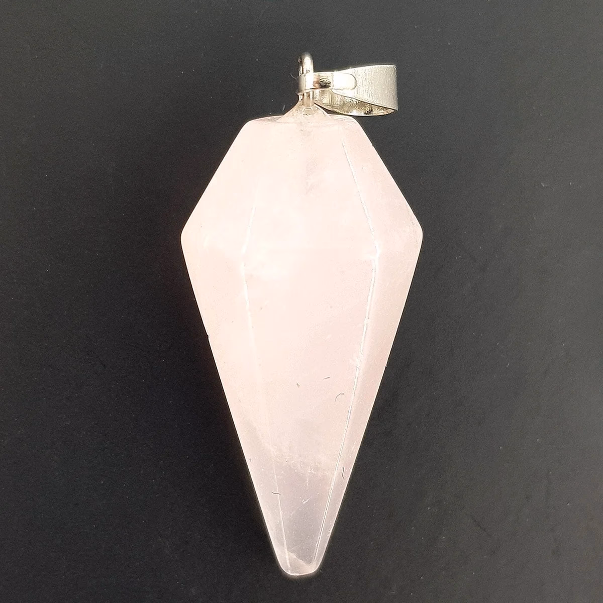 Pembe Kuvars Kolye Ucu / Pandül