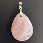 Pembe Kuvars Kolye Ucu Orijinal Kristal Detay Görseli 1