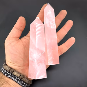 Pembe Kuvars Obelisk - Orijinal Şifalı Kristal - Görsel 1