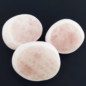 Pembe Kuvars Tambur - Orijinal Şifalı Kristal - Görsel 1