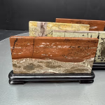 Picture Jasper Obje Ahşap Standlı Kare Orijinal Kristal Detay Görseli 3