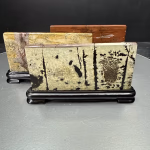 Picture Jasper Obje Ahşap Standlı Kare Orijinal Kristal Detay Görseli 4