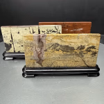Picture Jasper Obje Ahşap Standlı Kare Orijinal Kristal Detay Görseli 5