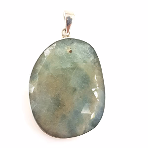 Prehnite Kolye Ucu (Gümüş) - Orijinal Şifalı Kristal - Görsel 1