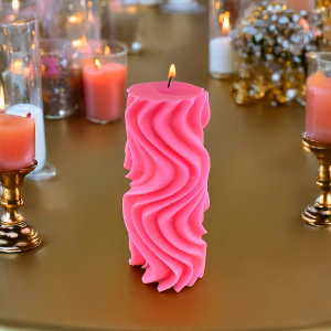 Premium Esanslı Ayışığı Dansı Mum Pembe - Orijinal Şifalı Kristal - Görsel 1