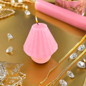 Premium Esanslı Mistik Lamba Mum Pembe - Orijinal Şifalı Kristal - Görsel 1