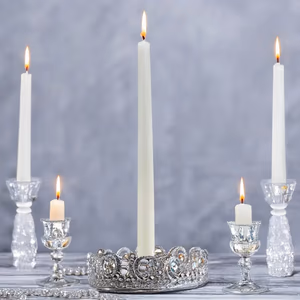 Premium Esanslı Şamdan Mum Beyaz - Orijinal Şifalı Kristal - Görsel 1