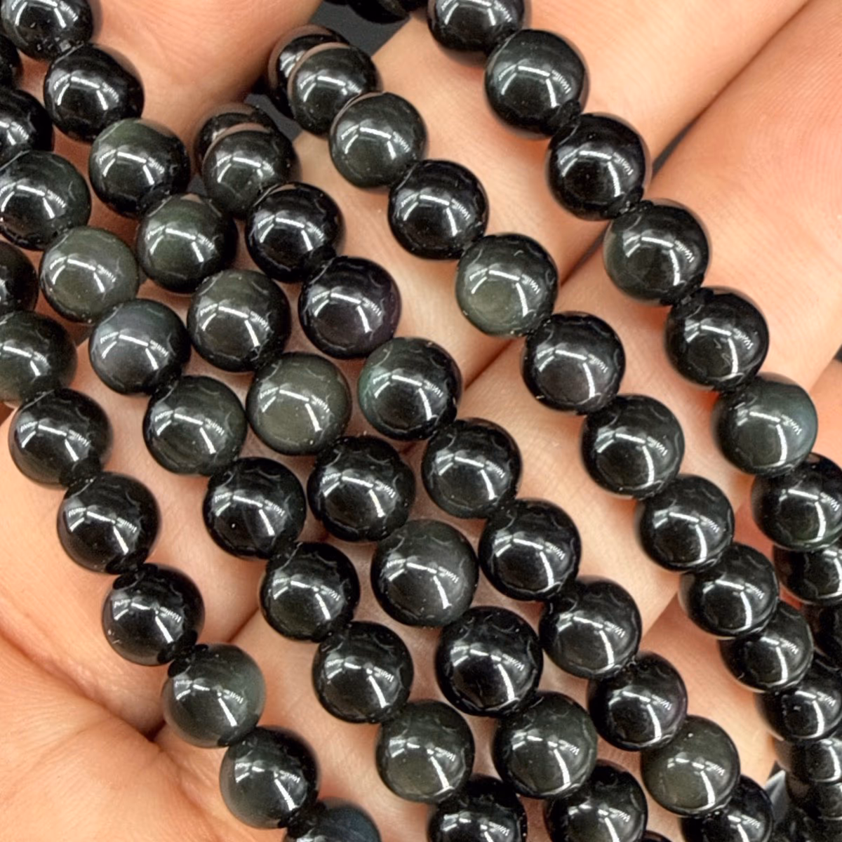 Rainbow Obsidiyen Dizi 6mm