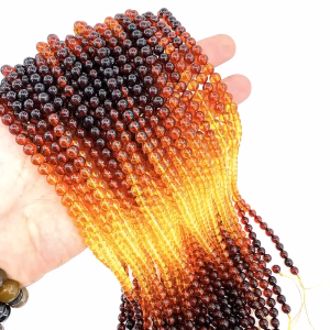 Renkli Kehribar Dizi 6mm - Orijinal Şifalı Kristal - Görsel 1