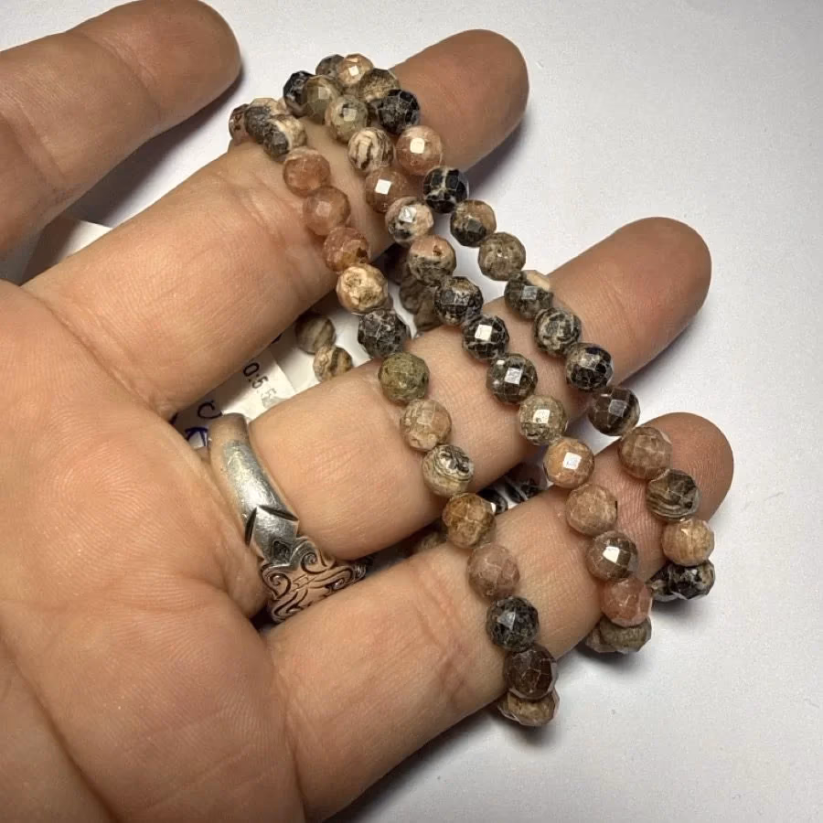 Rodokrozit Faset Bileklik 6 mm