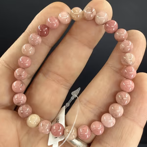 Rodonit Bileklik 6mm - Orijinal Şifalı Kristal - Görsel 1