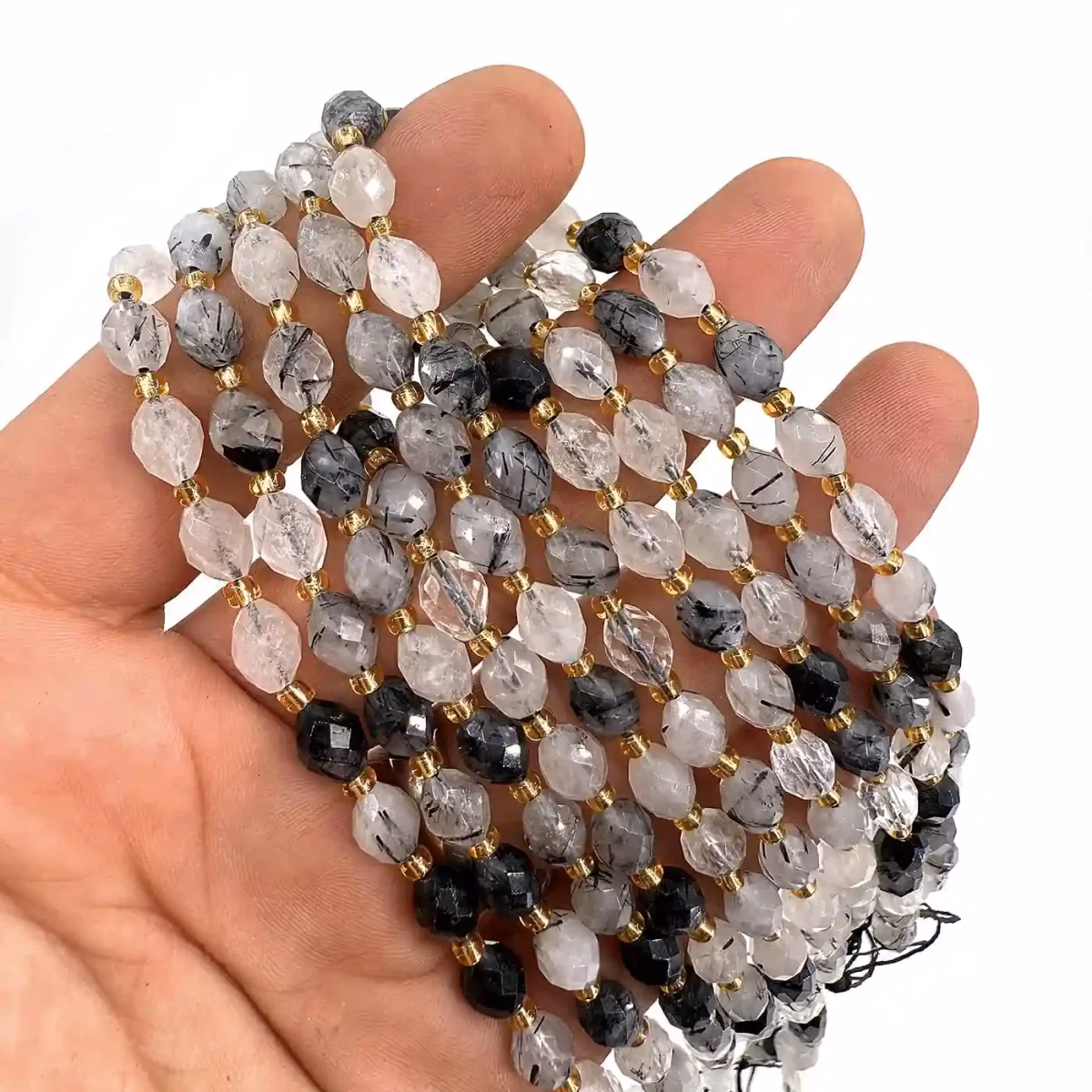 Rutil Kuvars Dizi Faset 6x8mm