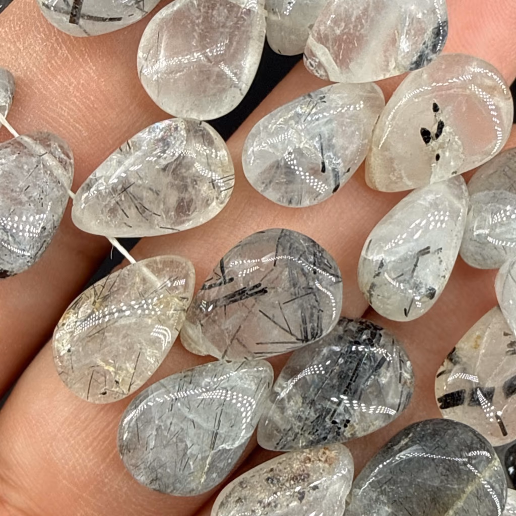 Rutil Kuvars Drop Dizi 8mm AAA - Orijinal Doğal Taş ve Şifa Kristali Görsel 1