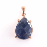 Safir Kolye Ucu (Gümüş) Orijinal Kristal Detay Görseli 1