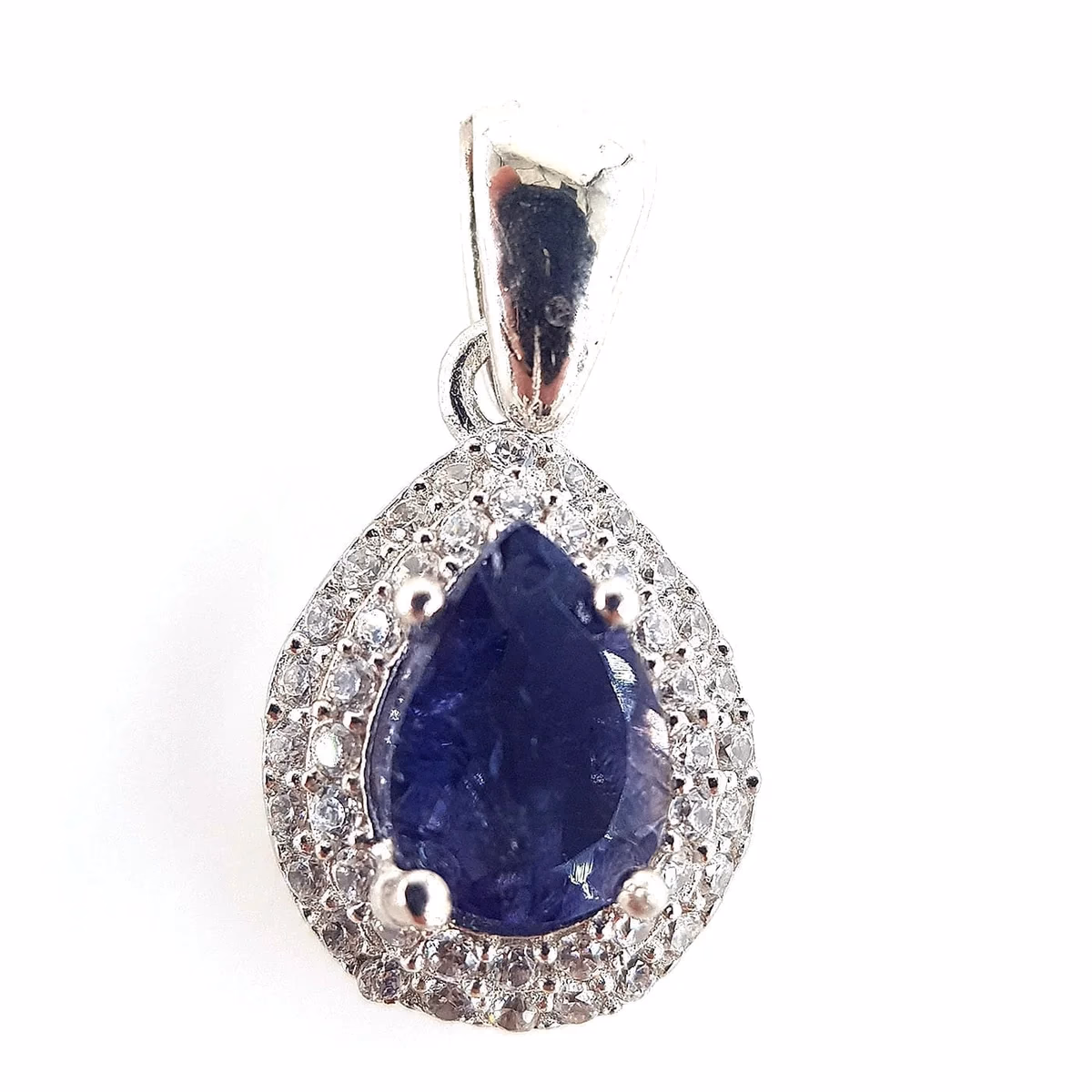 Safir Kolye Ucu (Gümüş)