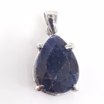 Safir Kolye Ucu (Gümüş) Orijinal Kristal Detay Görseli 1